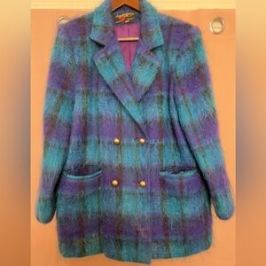 80s Plaid Coat Statement Blazer | Runway Inspired